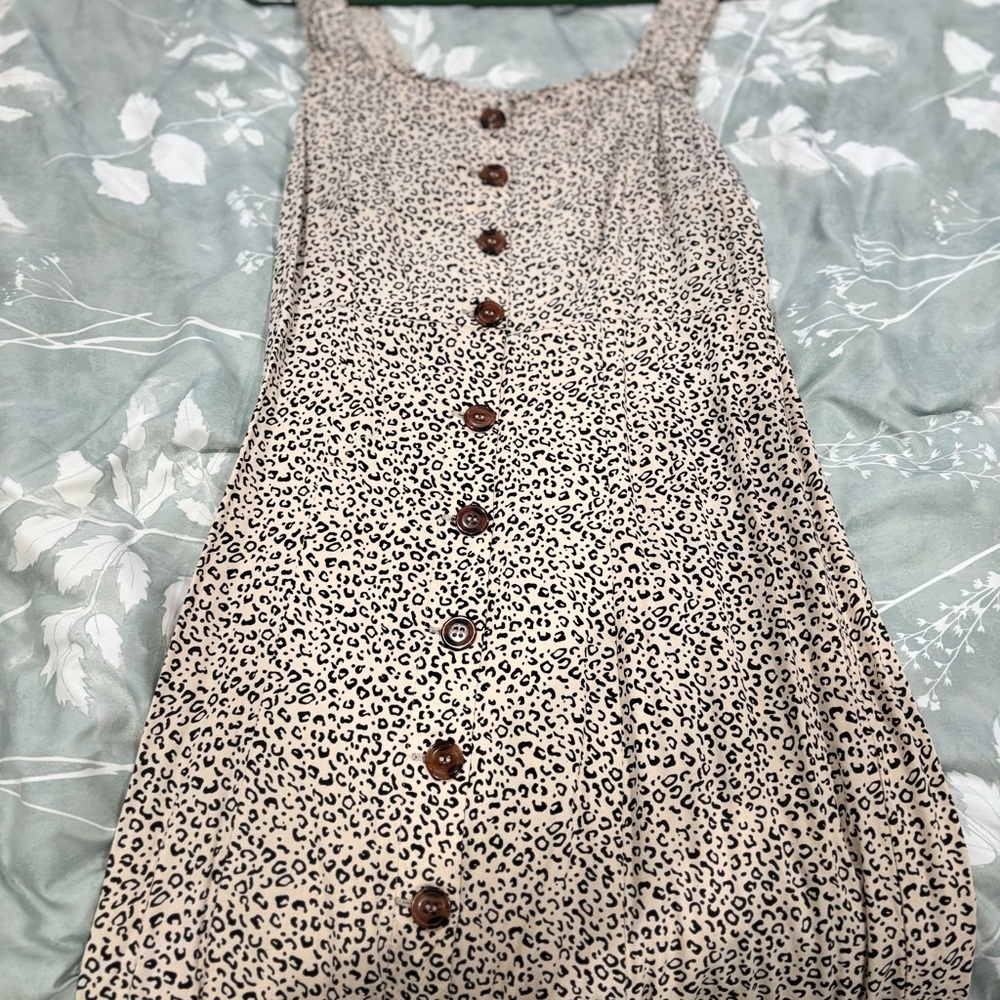 Leopard Print Button-Down Maxi Dress Price Dropped!!